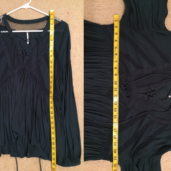 Free People don't let go romantic blouse in green - Picture 7 of 7